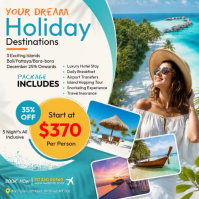 Putih Holiday Destinations Instagram Plasing Template