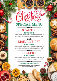 White Joyful Holiday Event Schedule A3 template