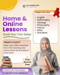 White Joyful Home & Online Lessons Instagram Portrait template