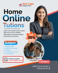 White Joyful Home And Online Tution Instagram Portrait template