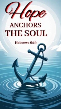 White Joyful Hope Anchors The Soul  Instagram Story template
