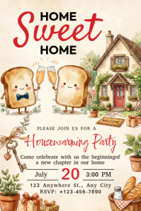 Blanc Housewarming Party Ishidi elingu 4' × 6' Template