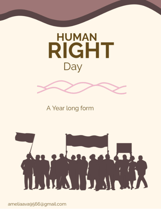 Copy of White Joyful Human Right Day Flyer (us Letter) | PosterMyWall