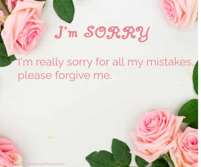 White Joyful I'm Sorry  Medium Rectangle Persegi Panjang Sedang template