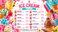 Blanc Ice Cream Menu Digitalt display Template