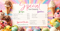 Blanc Ice Cream Menu ภาพที่แชร์บน Facebook Template