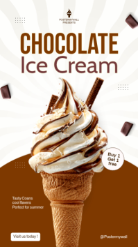 White Joyful Ice Cream Promotion Instagram Story template