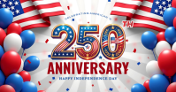 White Joyful Independence Day Celebration Facebook Shared Image template