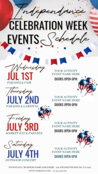 Biały Independence Day Celebration Instagram Story Template