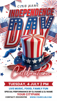 White Joyful Independence Day Celebration Instagram Story template