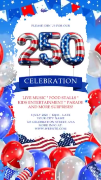 White Joyful Independence Day Celebration Instagram Story Video Instagram-verhaal template
