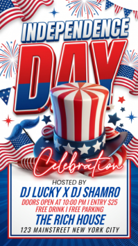 White Joyful Independence Day Celebration Instagram Story template