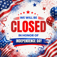 White Joyful Independence Day Closure Instagram Post Iphosti le-Instagram template