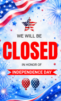 White Joyful Independence Day Closure US Legal template