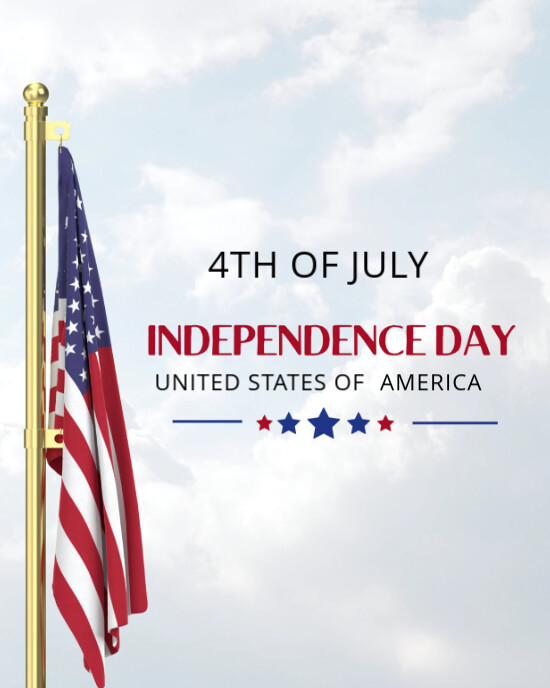 White Joyful Independence Day Design Template  Instagram Portrait