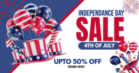 White Joyful Independence Day Sale Facebook Shared Image template