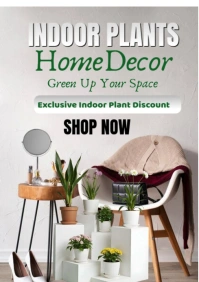 White Joyful Indoor Plants Home Decor Sale A2 template