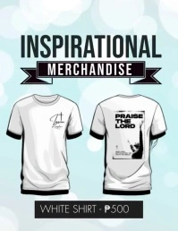 White Joyful Inspirational Shirt  Flyer (us L template