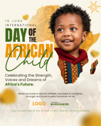 White Joyful International Day of the African Child Instagram Portrait template