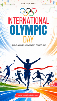 White International Olympic Day Instagram-verhaal Template
