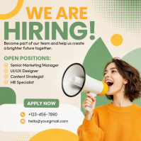 White Job Recruitment Post Instagram Template