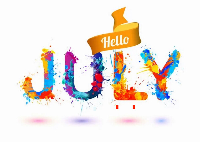 July Simple Design White Joyful July A6 Template | PosterMyWall