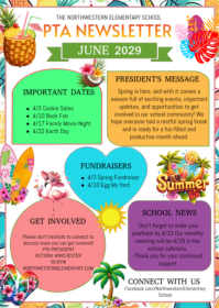 White School PTA Newsletter A6 Template