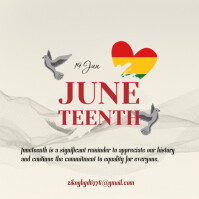 White Joyful Juneteenth Day Celebration  Instagram Post template