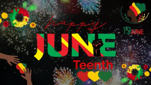 White Joyful Juneteenth  Digital Display (16: template