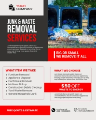 White Joyful Junk Removal Services Instagram Portrait template