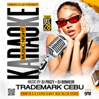 White Joyful Karaoke Music Night Instagram Po template