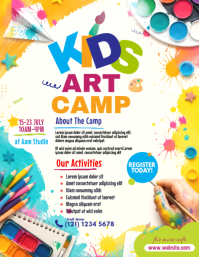 Blanc Kids Art Camp Flyer Template