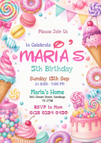 Blanco Birthday Celebration A6 Template