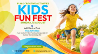 白色 Kids Fun Fest Digitale display Template