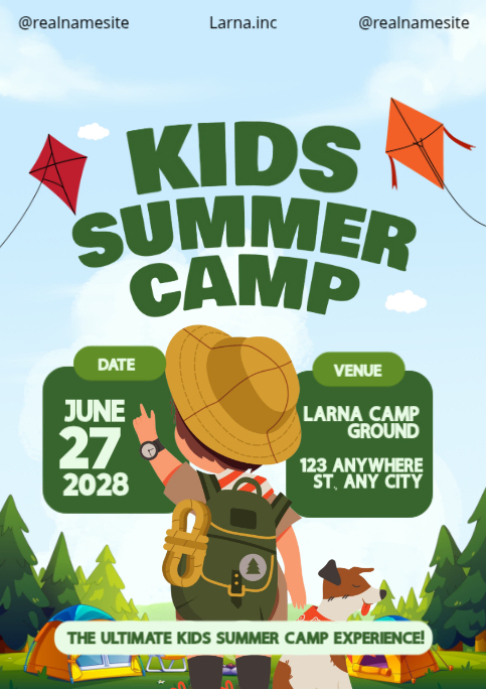 Copy of White Joyful Kids Summer Camp A2 | PosterMyWall