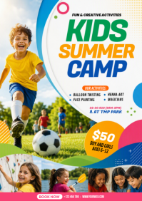Blanco Kids Summer Camp A4 Template