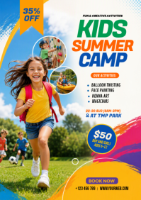 Blanco Kids Summer Camp A4 Template