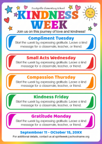 Белый Kindness Week Event A4 Template