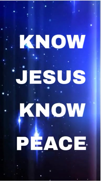 White Joyful Know Jesus Know Peace Instagram Reel template