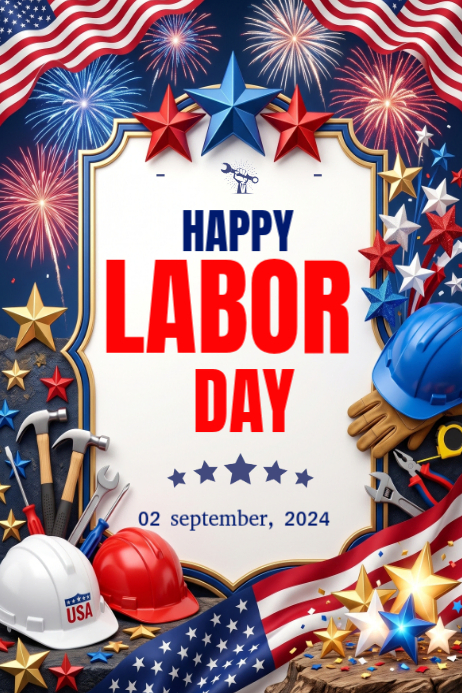Plantilla de Labor Day Celebration Pósters | PosterMyWall