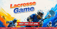 White Joyful Lacrosse Game Facebook Shared Image template