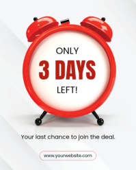 White Joyful Last Chance Instagram Portrait template