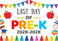 Weiß Last Day of Pre-K A4 Template