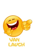 White Joyful Laugh Gag Logo template