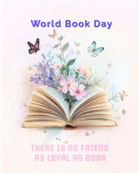 White Joyful Lavender World Book Day  Instagram Portrait template