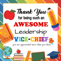 White Joyful Leadership Appreciation Square Vierkant (1:1) template