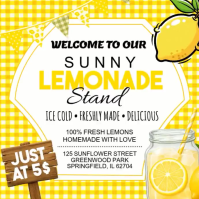 Blanc Lemonade Stand Promotion Instagram-bericht Template