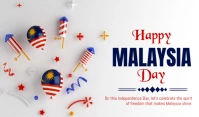 White Joyful Malaysia Day Tag template