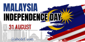 White Malaysia Independence Day Eventbrite-banner Template