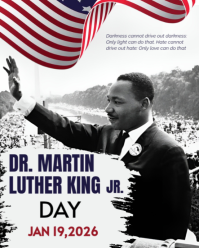 White Joyful Martin Luther King Day Instagram Portrait template